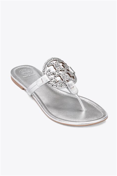 cheap tory burch miller sandals|Tory Burch embellished miller sandals.